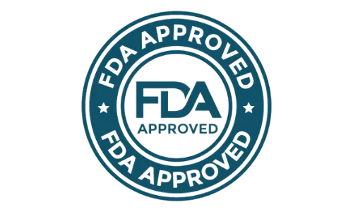 FDA-approved logo for Oradentum, ensuring quality and safety in Support Healthy tooth and gums